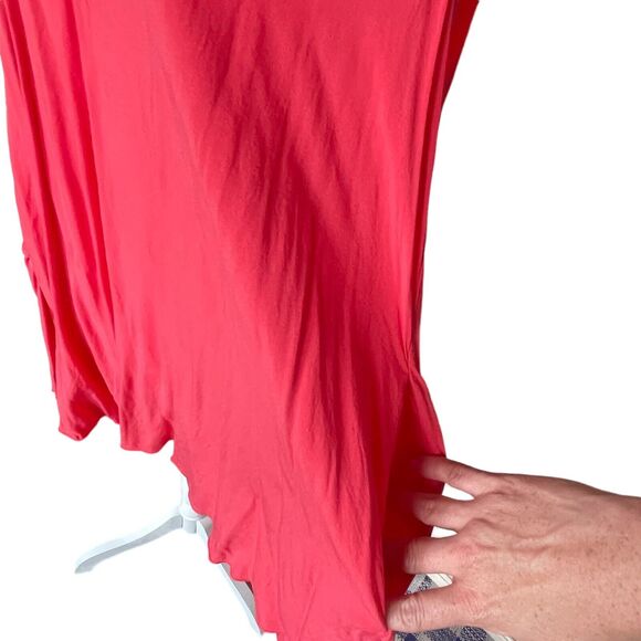 Free People Salmon Pink Tunic Top Shirt Womens Size Medium Oversized Pockets - Picture 2 of 11